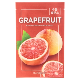 THE SAEM , Маска для лица тканевая ЭКСТРАКТ ГРЕЙПФРУТА Natural Grapefruit Mask Sheet, 21 мл